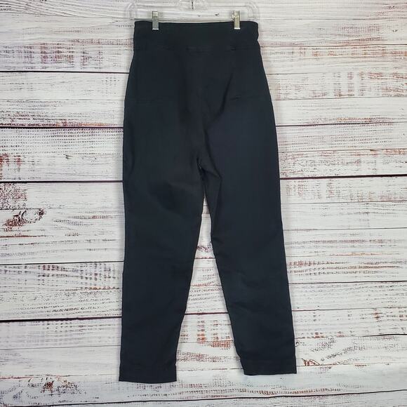 Zara Basic Black Casual Relaxed Fit Pants with Silver Buttons Size Small - Picture 2 of 12